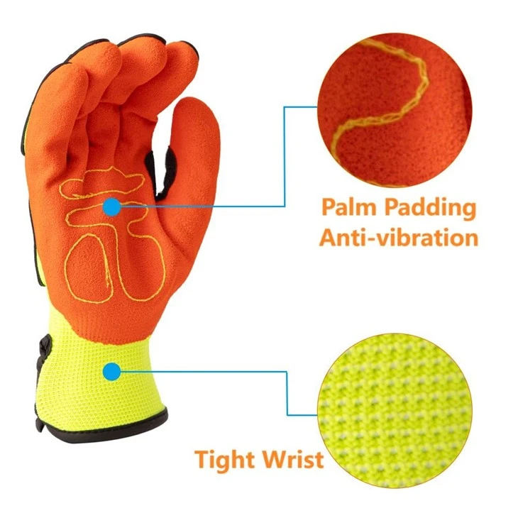 Hi-Vis Yellow Impact Gloves8