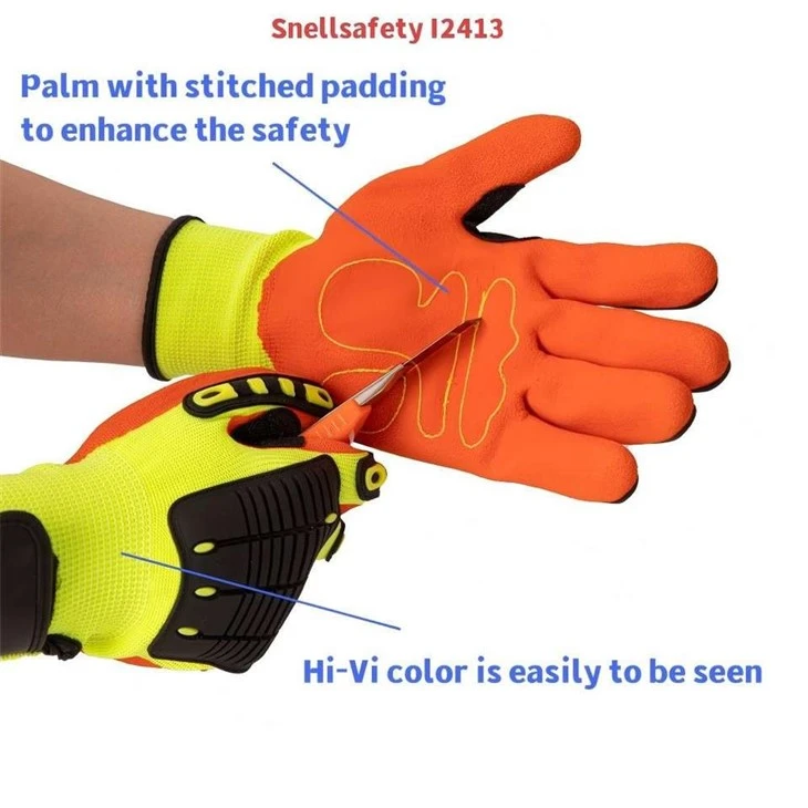 Hi-Vis Yellow Impact Gloves2